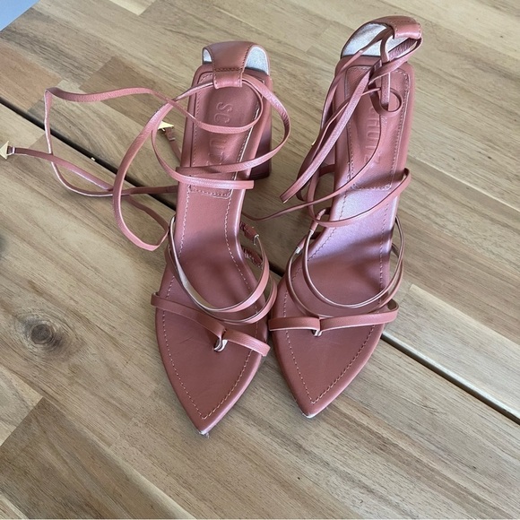 Schutz Leaf Strappy Lace-Up Heels Sandal Women's 6.5 Caramelo - Picture 7 of 8